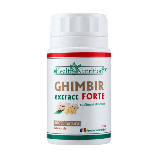 Ghimbir Extract Forte Natural, 60 capsule, Health Nutrition