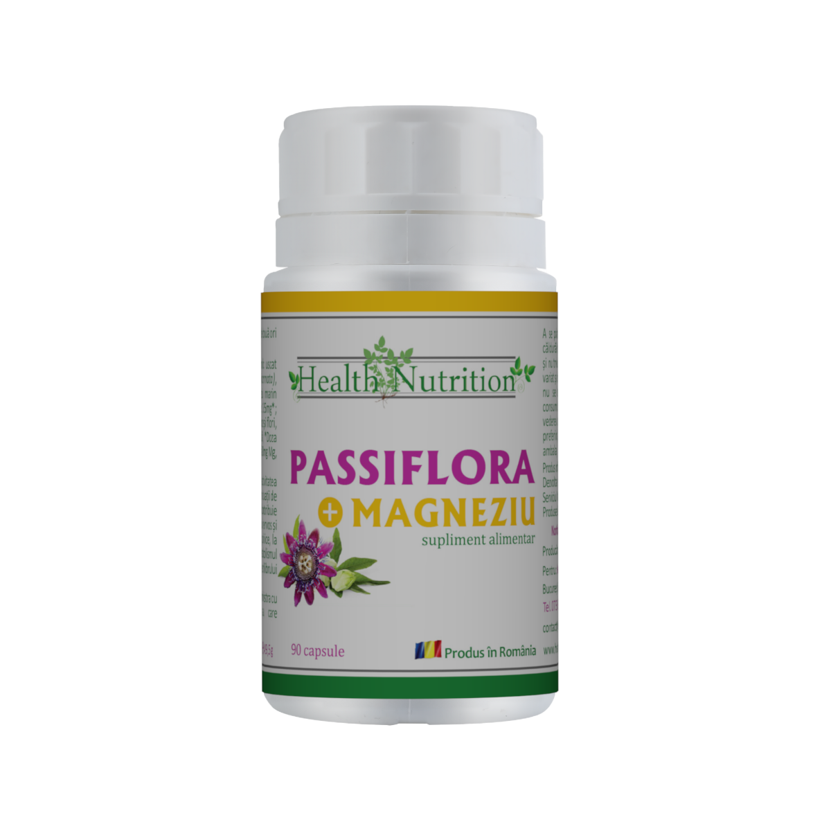 Passiflora cu Magneziu, 90 capsule, Health Nutrition