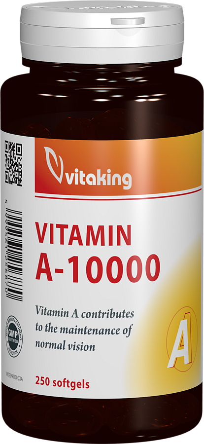 Vitamina A 10.000UI, 250 capsule gelatinoase, Vitaking