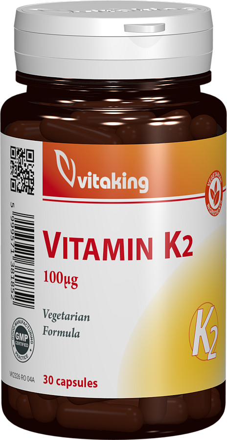 Vitamina K2 naturala 100μg, 30 capsule, Vitaking