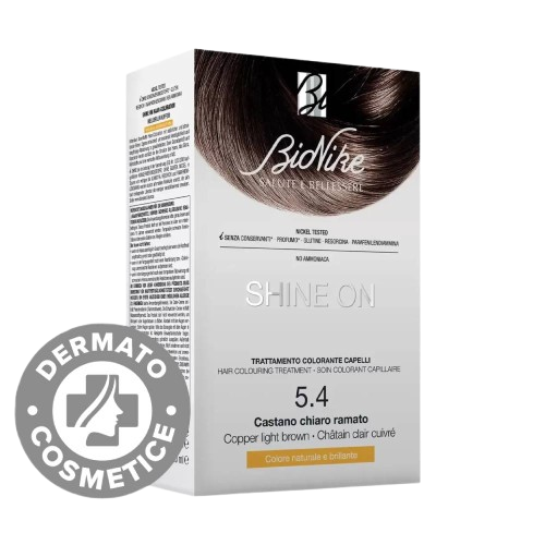 Vopsea pentru par Nr. 5.4 Copper Light Brown Dark Brown Shine On, 1 bucata, Bionike