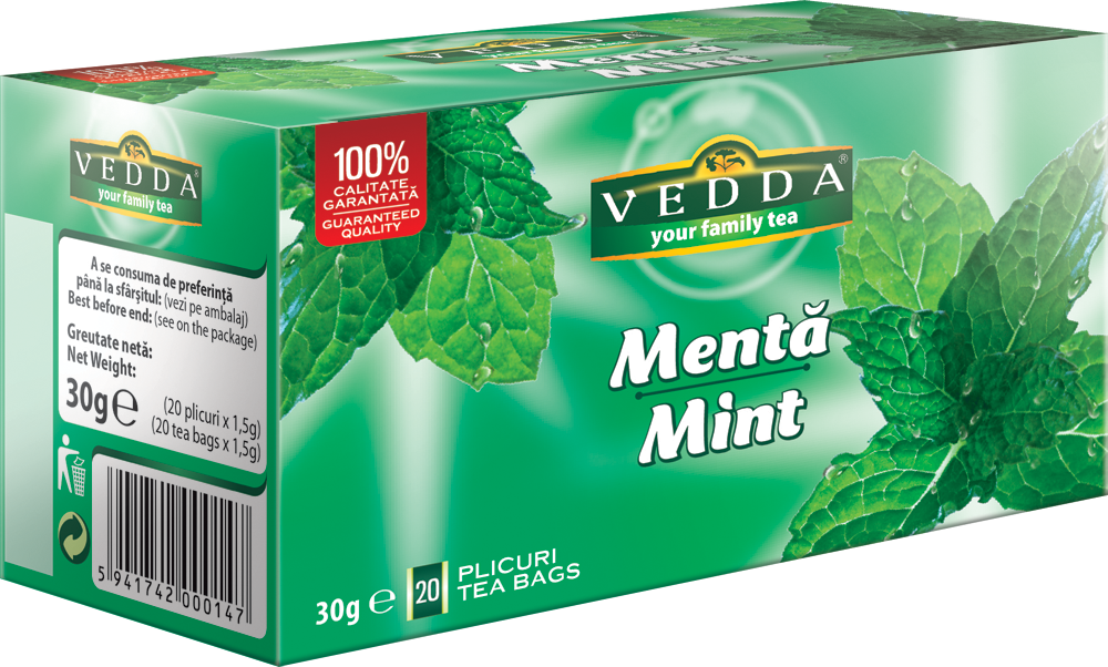 Ceai de menta, 20 plicuri, Vedda