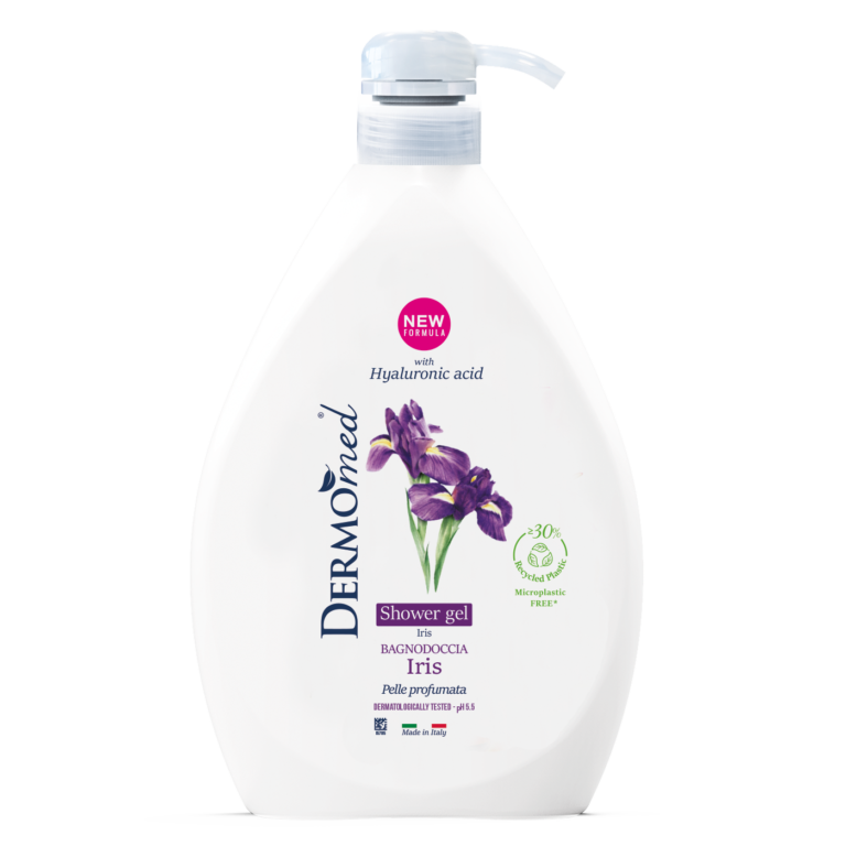 Gel de dus cu iris cu dispenser, 1000ml, Dermomed