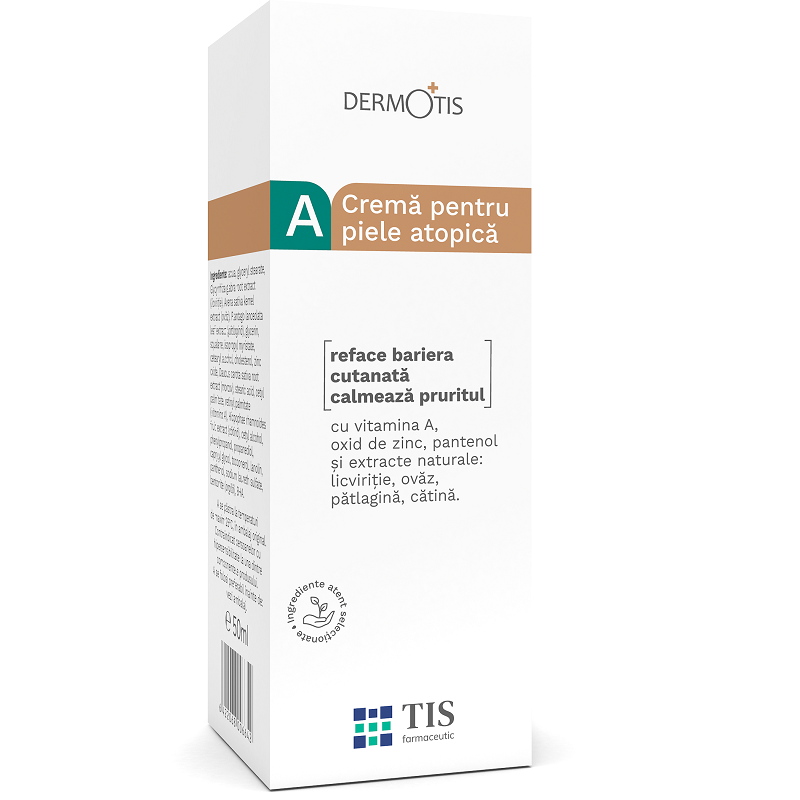 Crema pentru piele atopica Dermotis, 50ml, Tis Farmaceutic