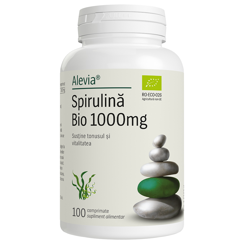 Spirulina Bio 1000mg, 100 comprimate, Alevia