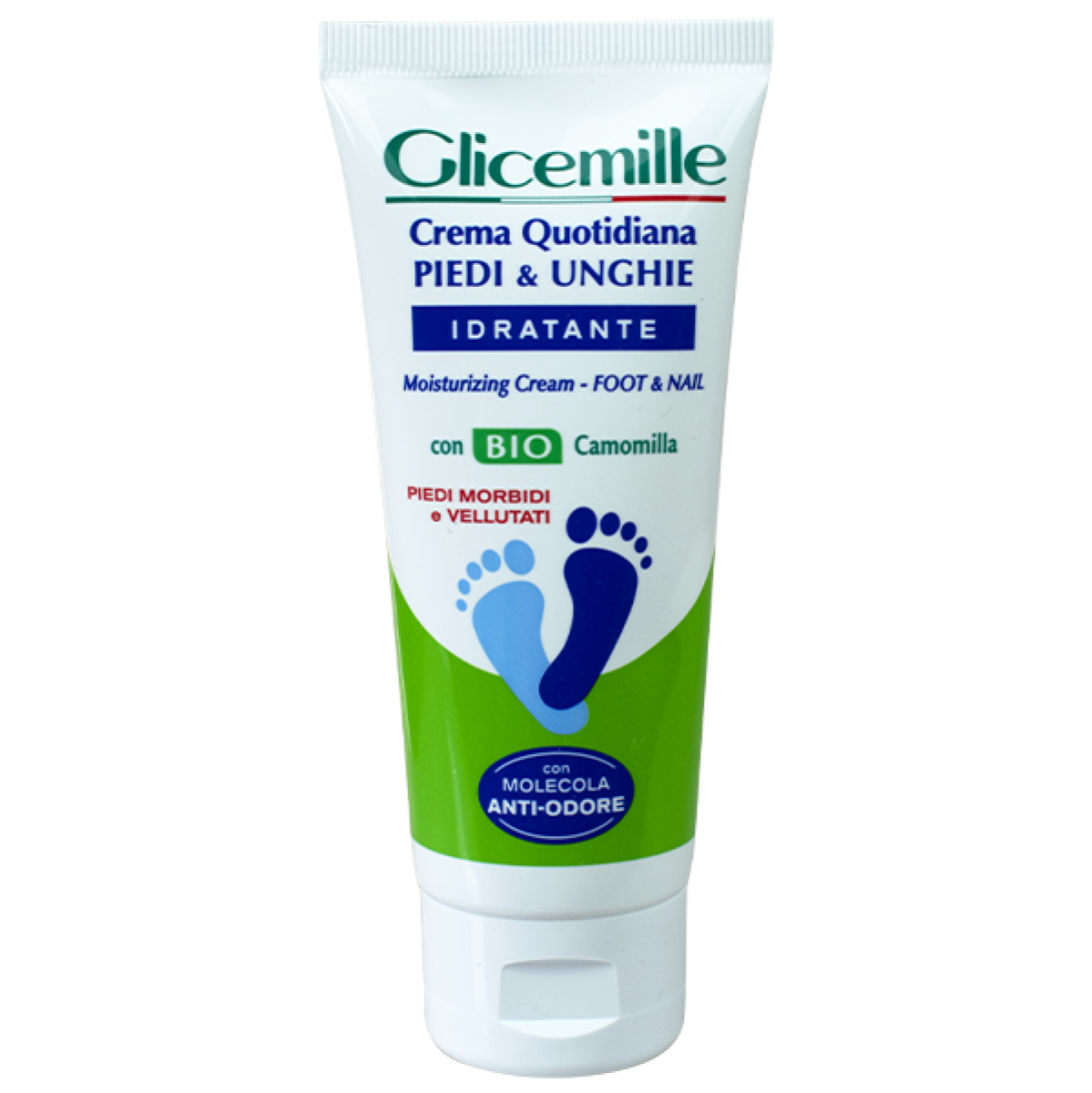 Crema hidratanta pentru picioare si unghii cu glicerina si musetel bio, 100ml, Glicemille
