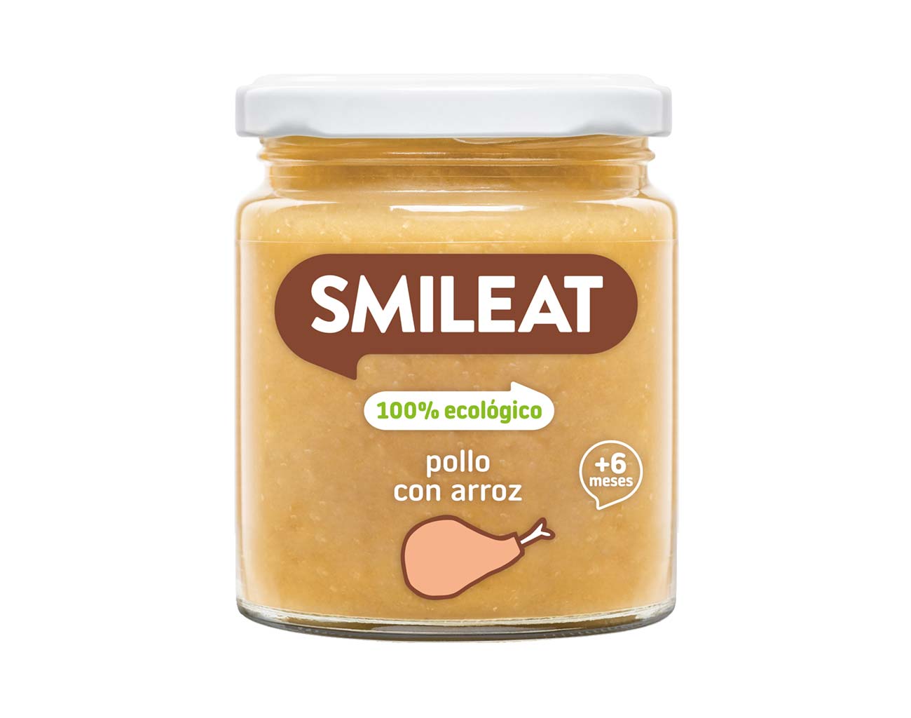 Piure de legume cu pui, orez si ulei de masline Bio +6 luni, 230g, Smileat