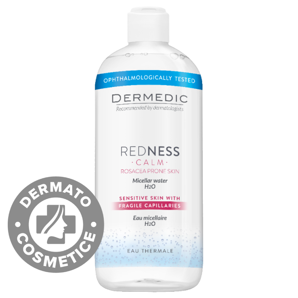 Apa micelara pentru piele cuperozica H2O Redness Calm, 500ml, Dermedic