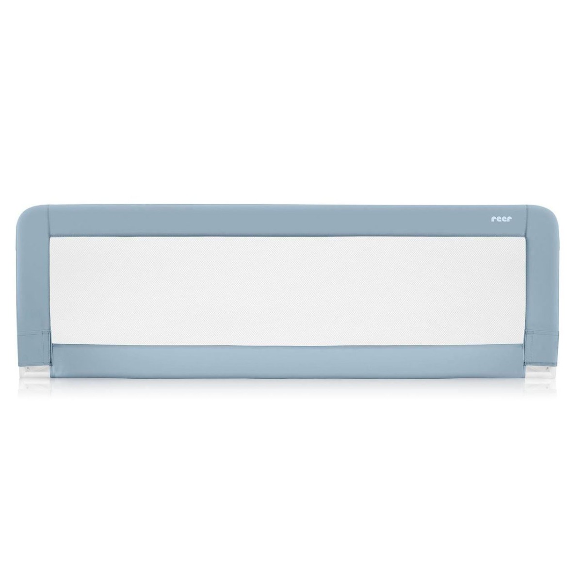 Bariera de protectie pat pentru bebelusi Albastru-gri XL 45111, 150cm, Reer