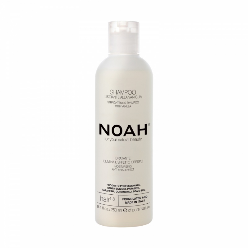 Sampon natural pentru indreptarea parului cu extract de vanilie (1.8), 250ml, Noah