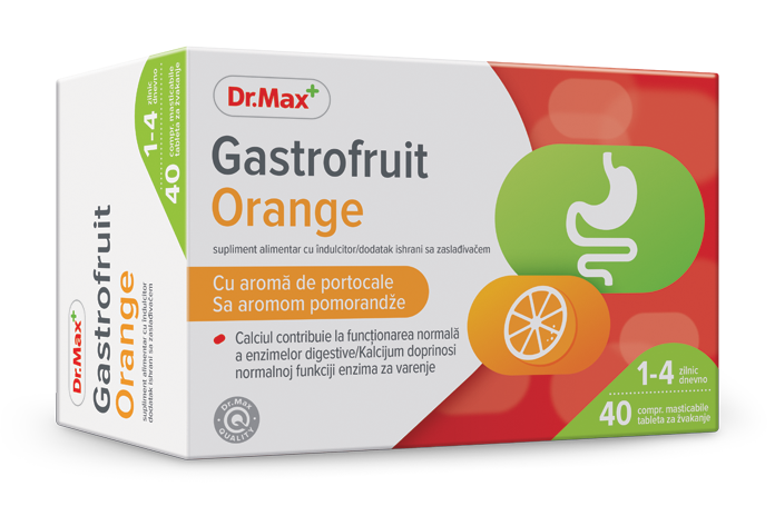 Dr. Max Gastrofruit Orange, 40 comprimate masticabile