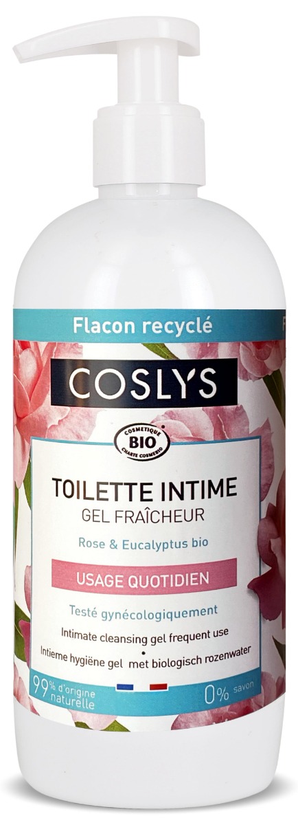 Gel intim bio utilizare frecventa cu trandafir si eucalipt, 500ml, Coslys