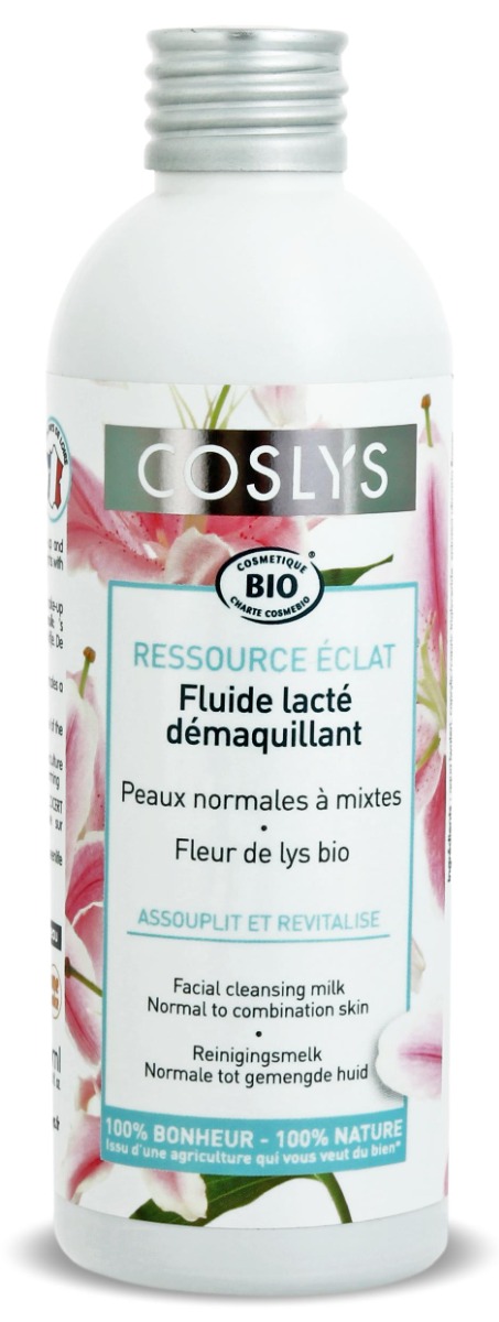 Lapte demachiant bio curatare blanda pentru ten normal si mixt cu extract de crin, 200ml, Coslys