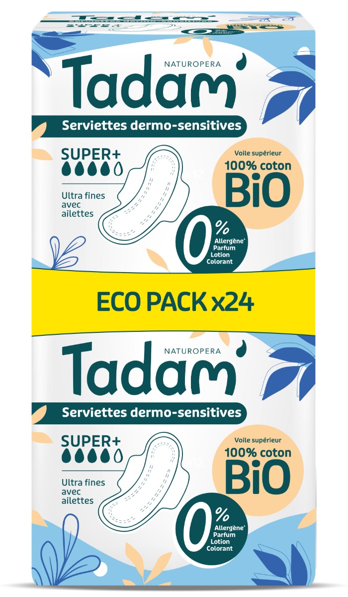 Absorbante BIO hipoalergenice Ultra Super+, 24 bucati, Tadam