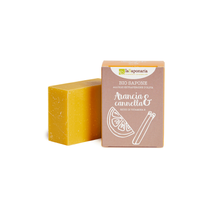 Sapun solid cu portocale si scortisoara, 100g, La Saponaria