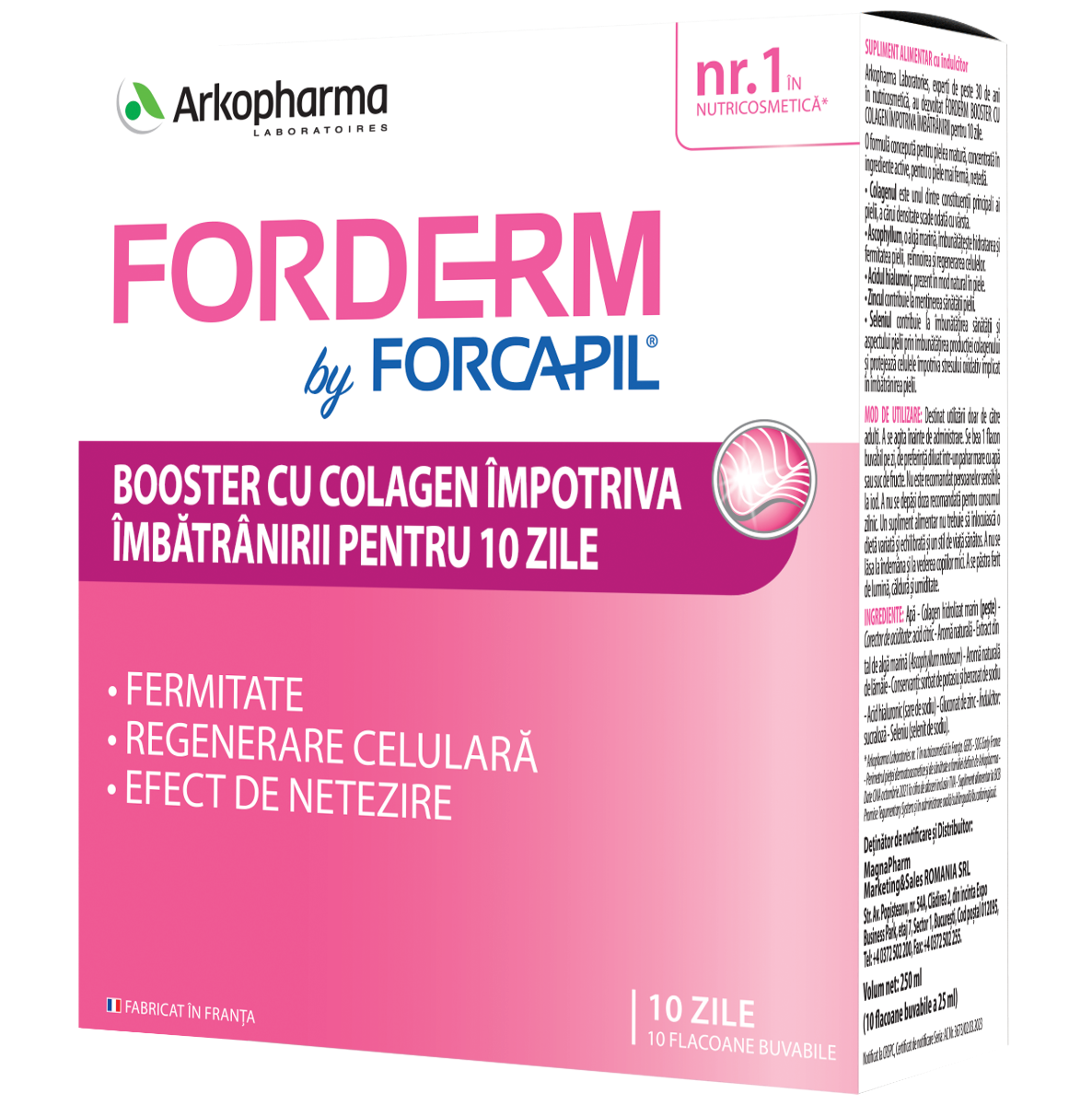 Forderm by Forcapil Booster cu Colagen, 10 flacoane