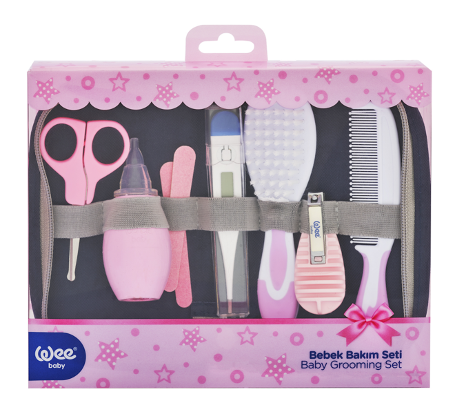 Set de ingrijire roz pentru copii, 1 bucata, Wee Baby