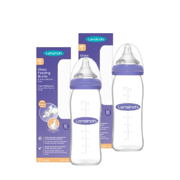 Set biberoane din sticla, 2 x 240ml, Lansinoh