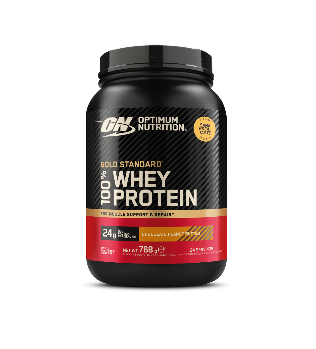 Pudra proteica proteine din zer 100% Whey Gold Standard Unt Arahide cu Ciocolata 768g, Optimum Nutrition
