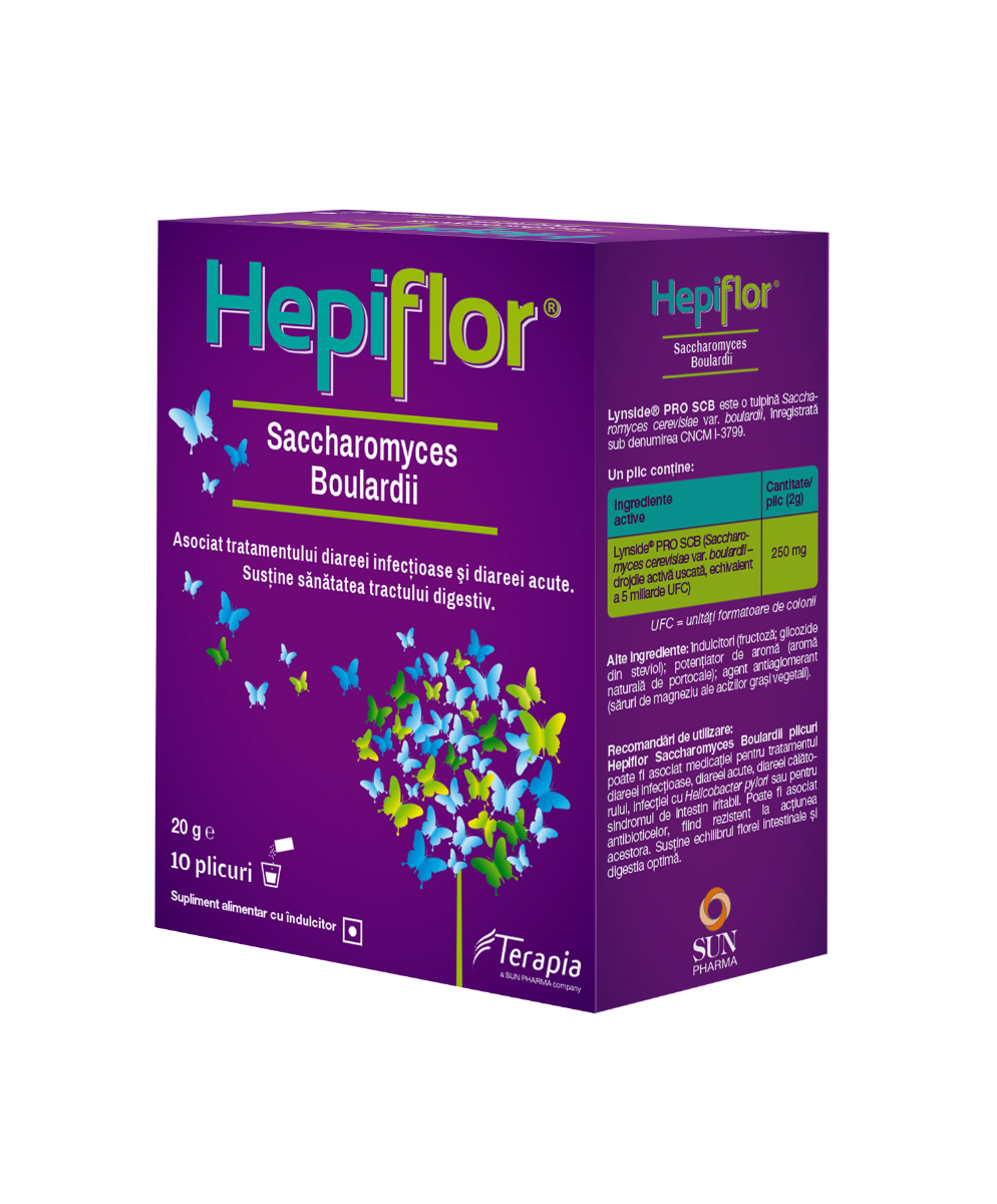Hepiflor Saccharomyces B. , 10 plicuri, Terapia