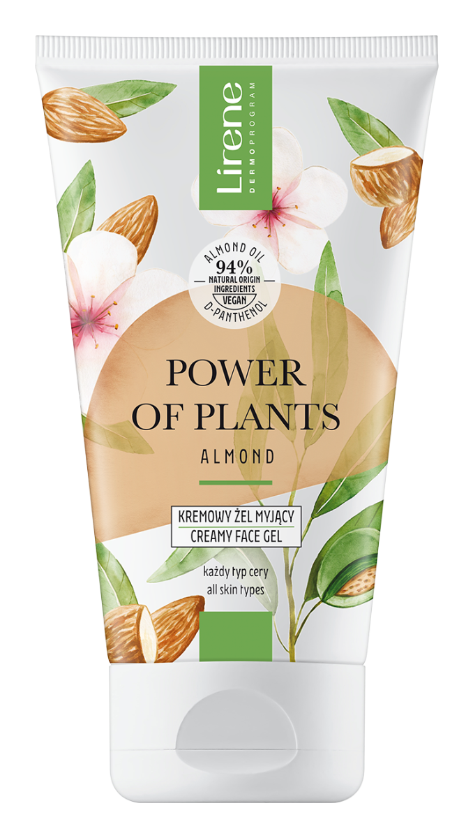 Gel cremos pentru curatare faciala Migdale Power Of Plants, 150ml, Lirene