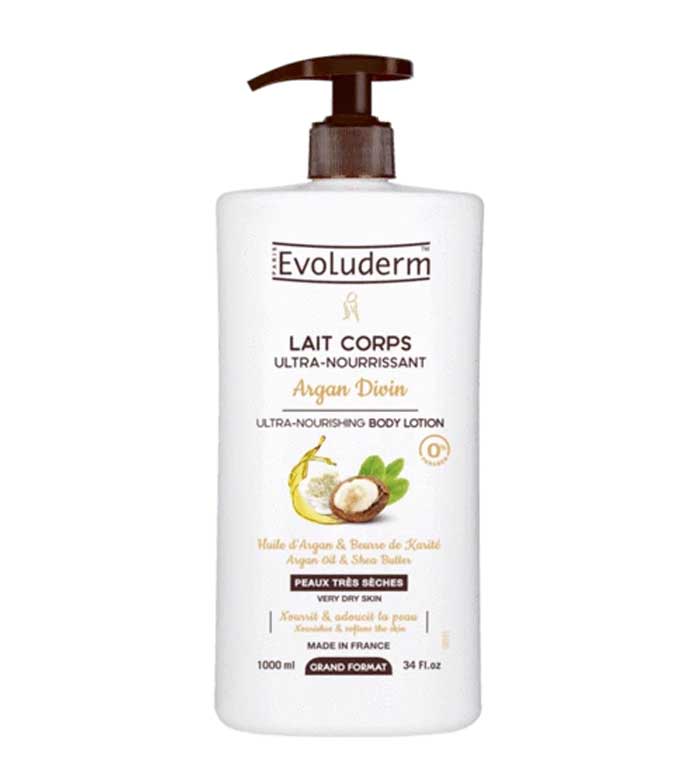 Lapte de corp ultra-hranitor Argan Divin, 1000ml, Evoluderm