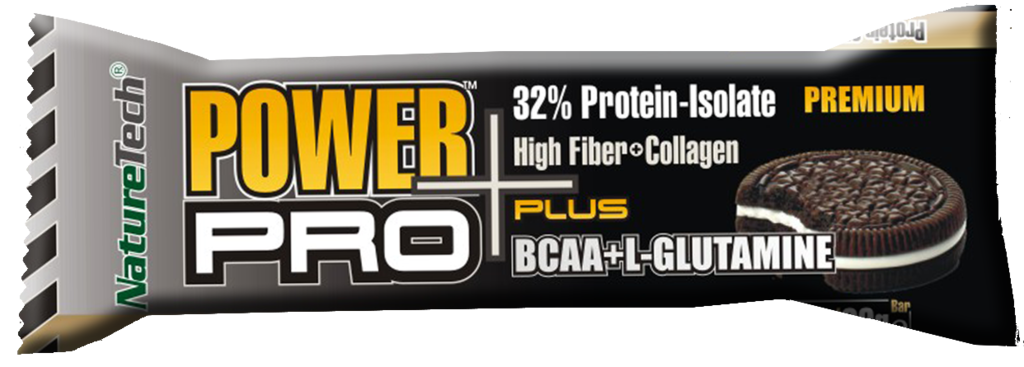Baton energizant cu biscuiti si frisca Power Pro Plus, 80g, Nature Tech