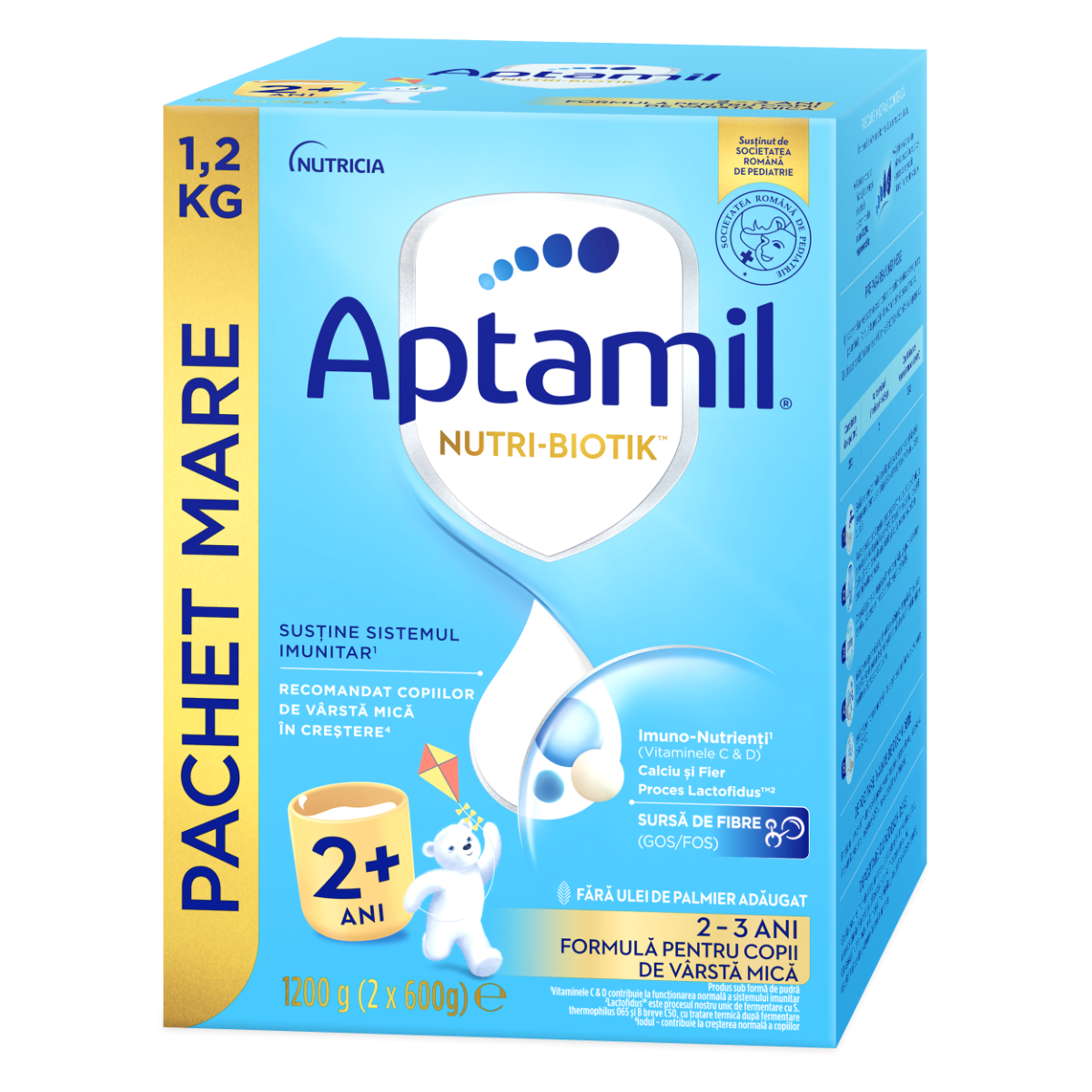 Formula de lapte pentru copii de varsta mica 2-3 ani NUTRI-BIOTIK 2+, 1200g, Aptamil