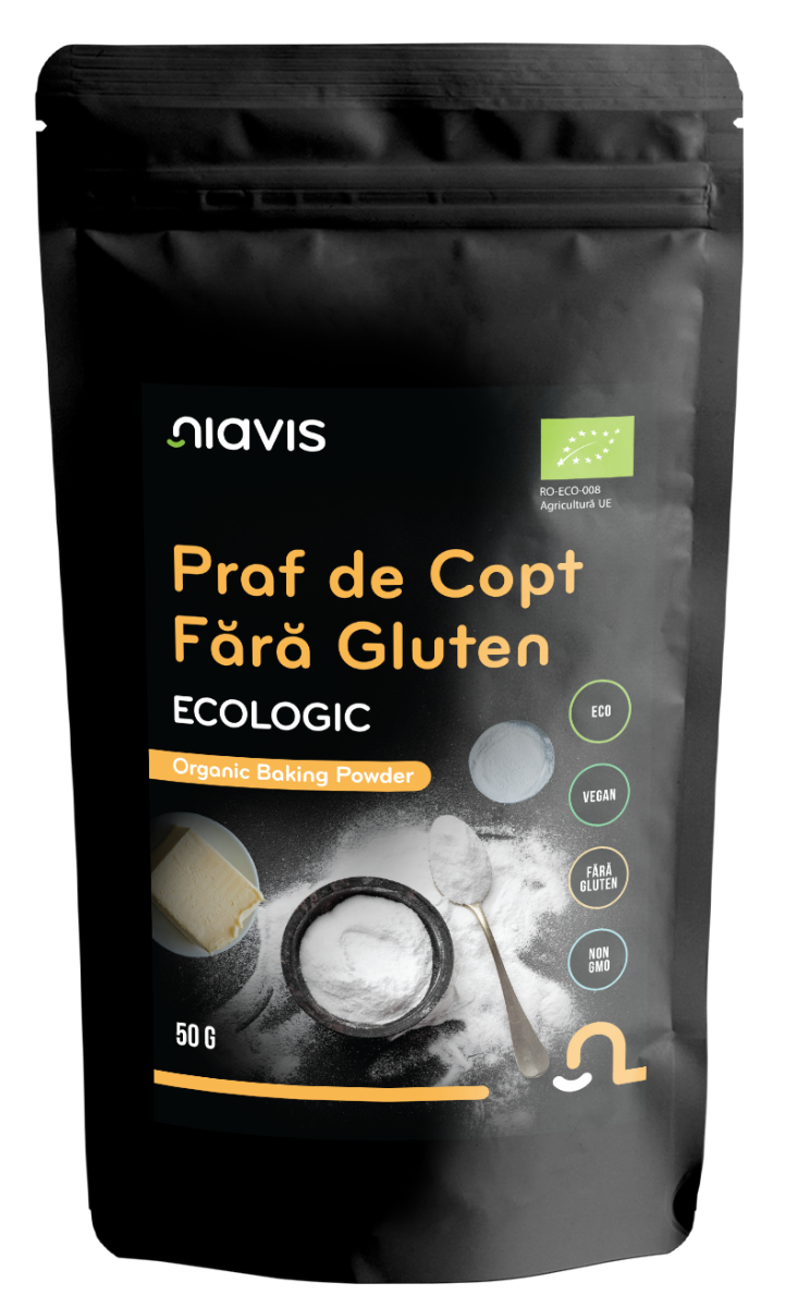 Praf de copt ecologic fara gluten, 50g, Niavis
