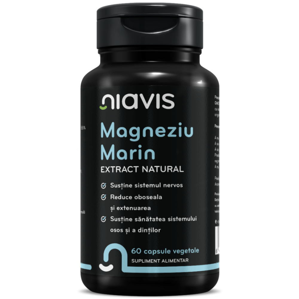 Extract natural de magneziu marin, 60 capsule, Niavis