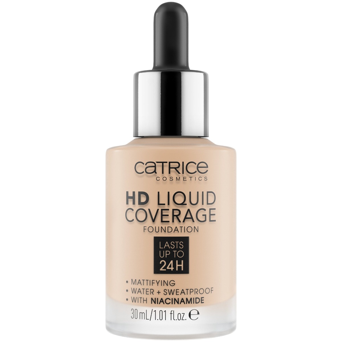 Fond de ten HD Liquid Coverage Foundation 010 - Light Beige, 30ml, Catrice