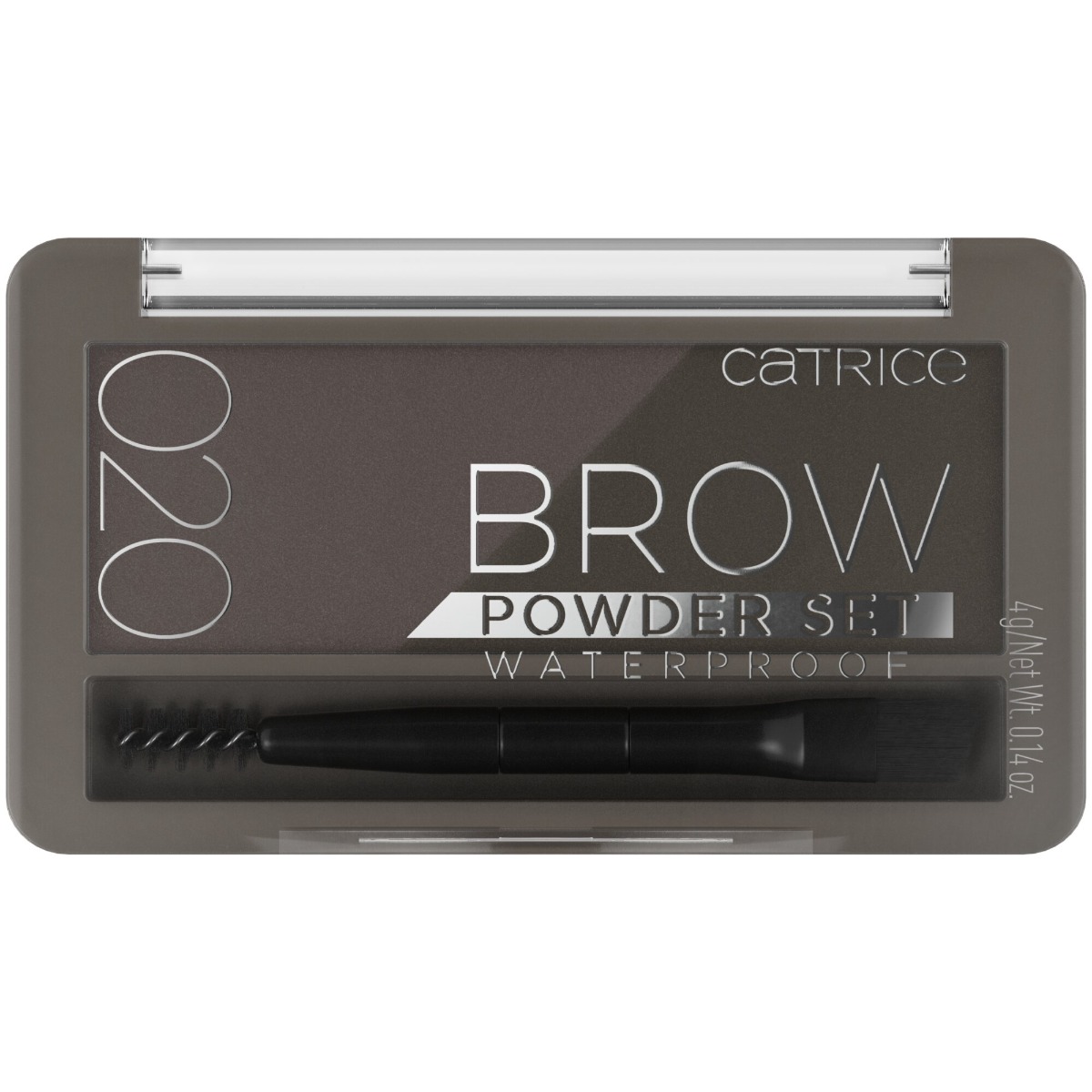 Set pudra pentru sprancene rezistent la apa Brow Powder 020 - Ash Brown, 4g, Catrice