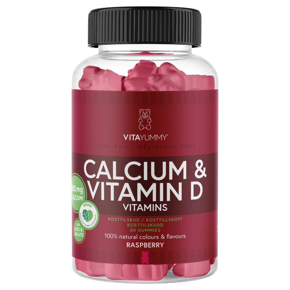 Calciu + Vitamina D ursuleti gumati vegani, 60 jeleuri, Vitayummy