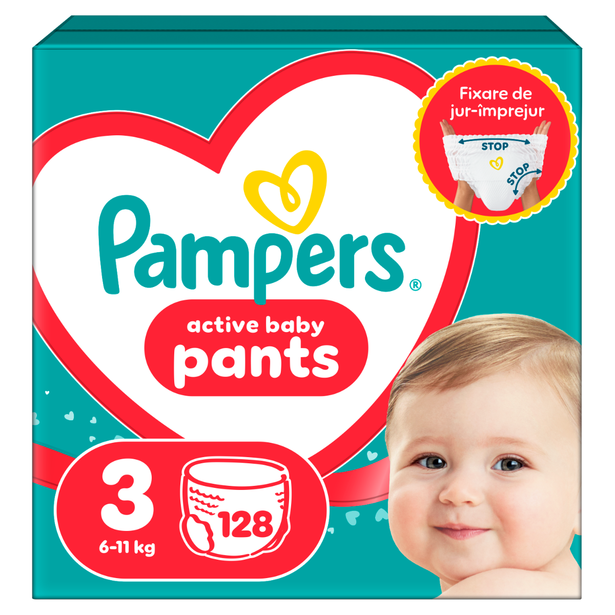 Scutece Pants Nr. 3 pentru 6-11 kg, 128 bucati, Pampers