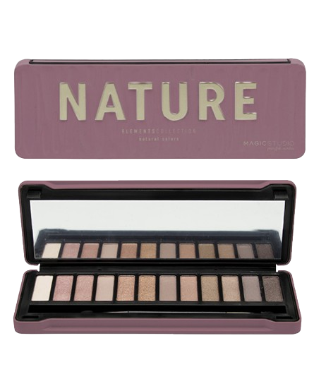 Paleta de farduri pentru pleoape Nature cu 12 culori 25560, 12x1.2g, Magic Studio