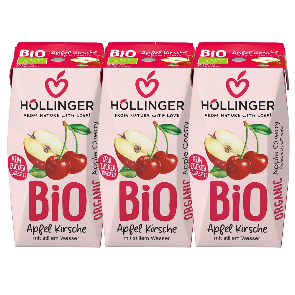 Nectar Bio de mere si cirese, 600ml, Hollinger