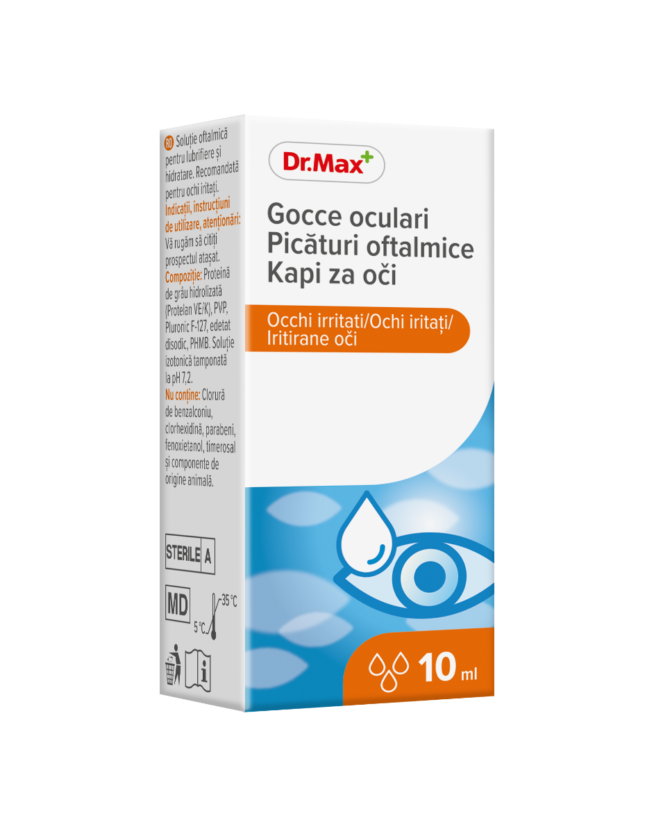 Dr. Max Picaturi oftalmice pentru ochi iritati, 10ml