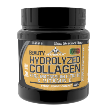Collagen Hidrolizat cu extra citrat de magneziu si vitamina C pepene verde, 300g, Vitabolic