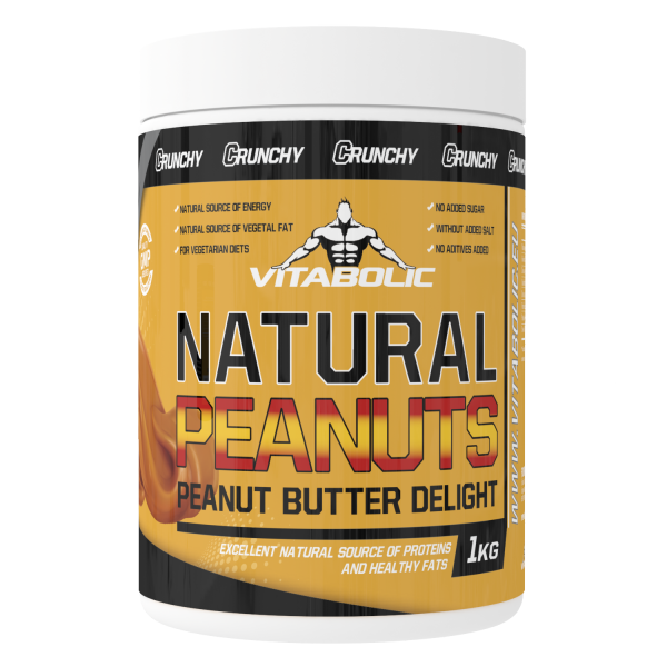 Unt de arahide crunch, 1kg, Vitabolic
