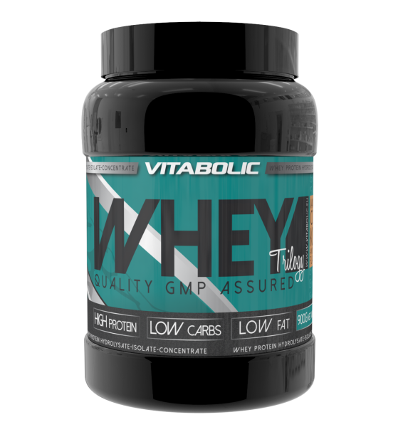 Whey Trilogy New Capsuni, 900g, Vitabolic