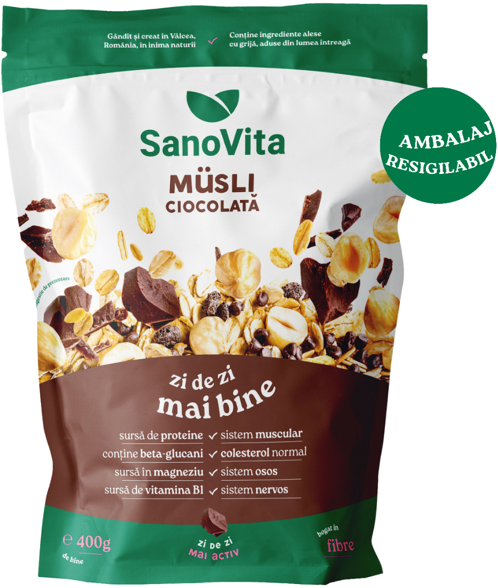 Musli cu ciocolata, 400g, SanoVita