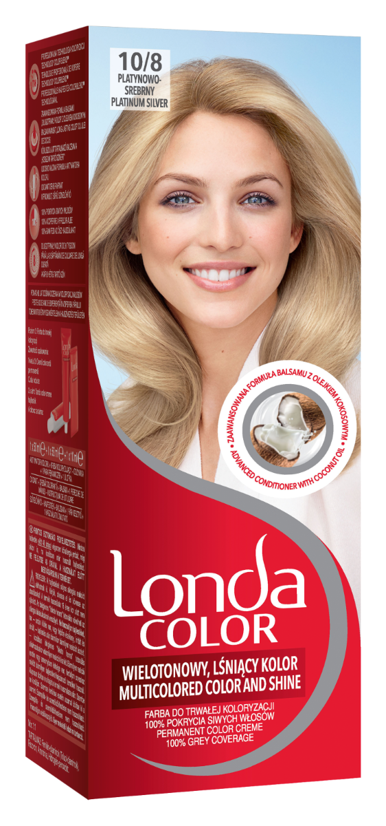 Vopsea de par permanenta 10/8 Platinum Silver, 110ml, Londa