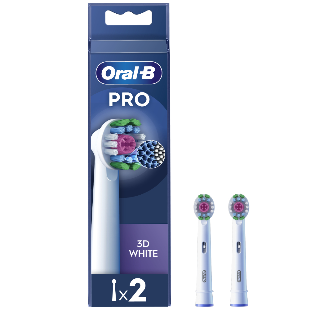 Rezerve periuta de dinti electrica 3D White, 2 bucati, Oral-B
