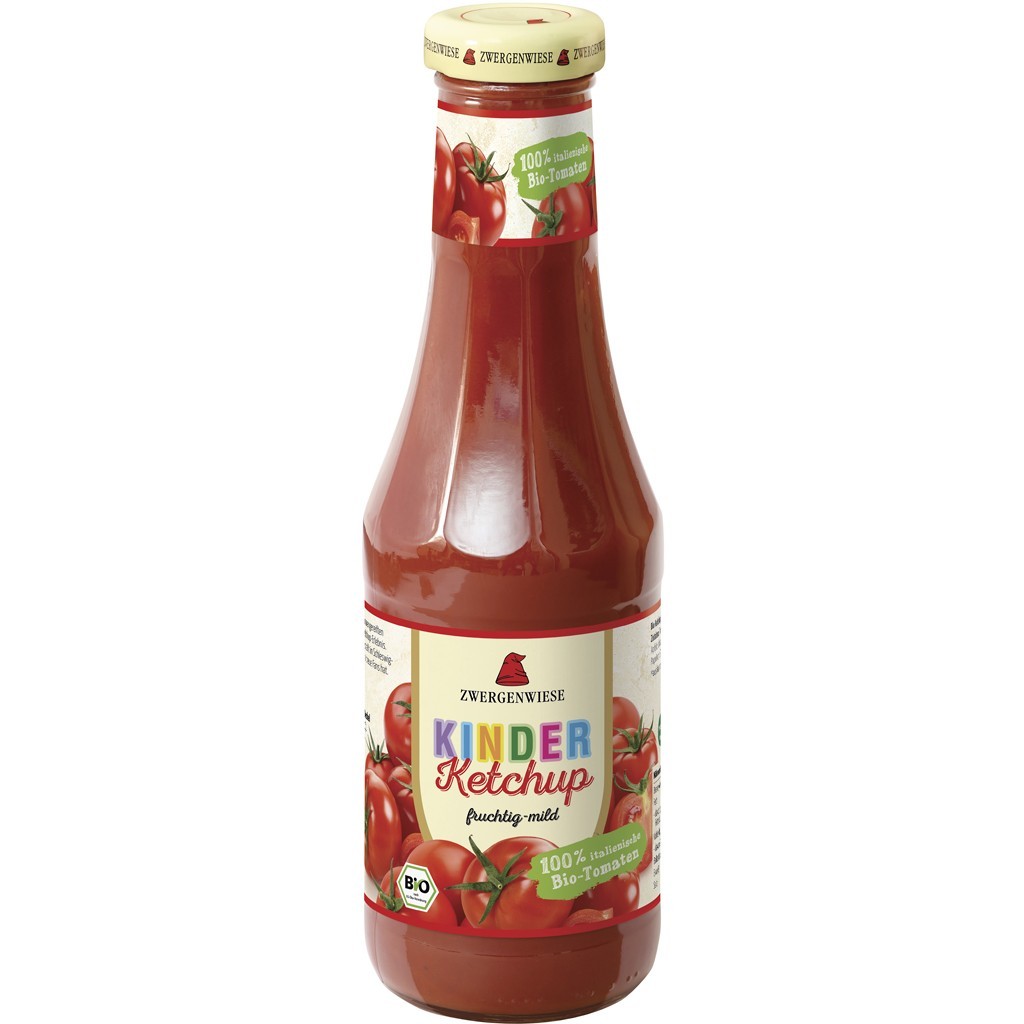 Ketchup Eco pentru copii cu indulcitor din mere fara gluten, 500ml, Zwergenwiese