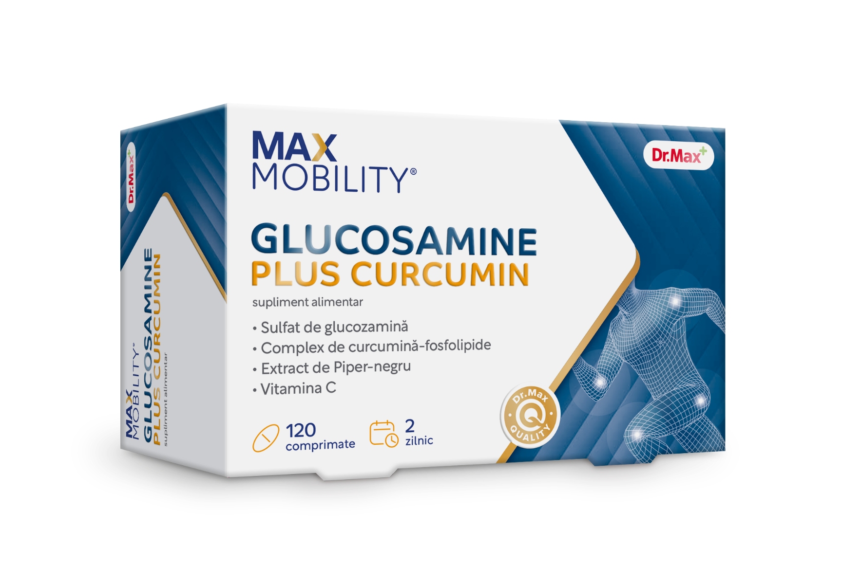 Dr. Max Glucosamine Plus Curcumin, 120 comprimate filmate