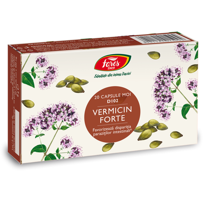 Vermicin Forte, 20 capsule moi, Fares