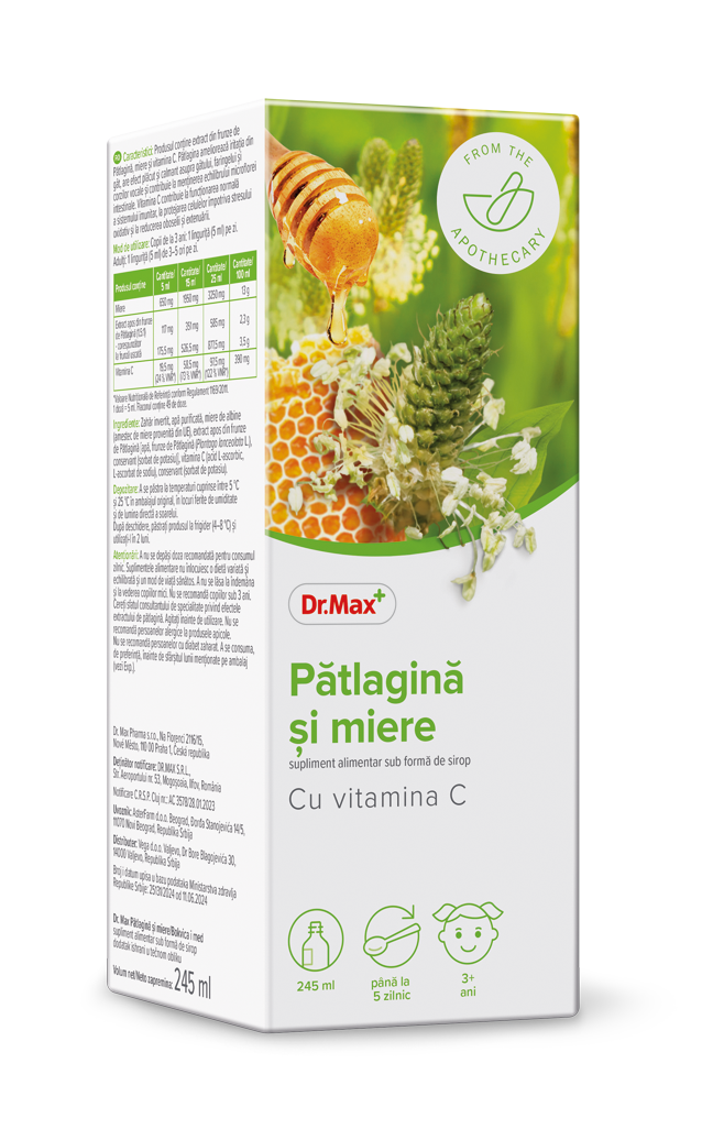 Dr. Max Sirop patlagina si miere, 245ml