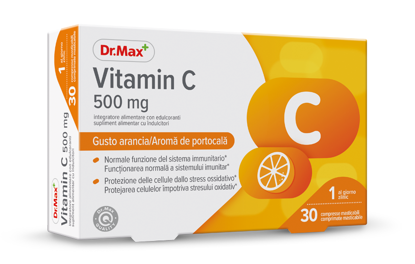 Dr. Max Vitamin C 500 mg, 30 comprimate masticabile