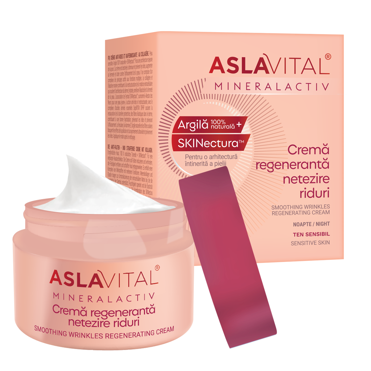 Crema regeneranta pentru netezirea ridurilor MineralActiv, 50ml, Aslavital