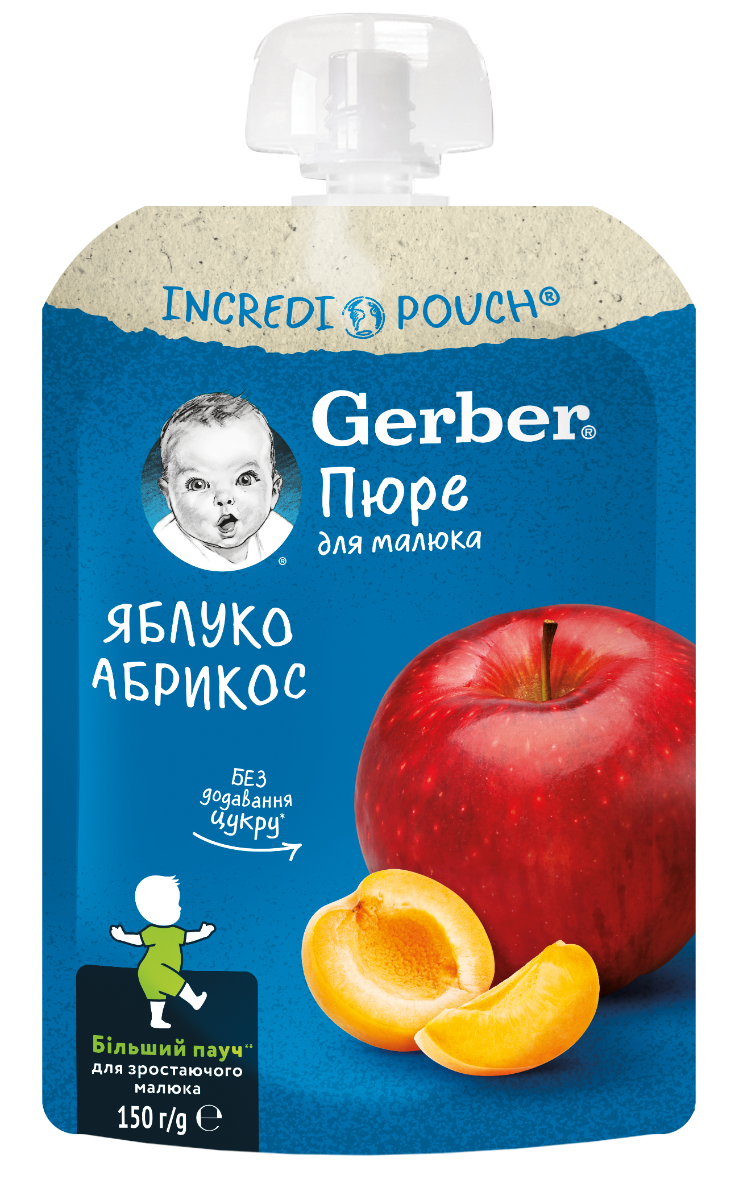 Piure din mar si caise +6 luni, 150g, Gerber